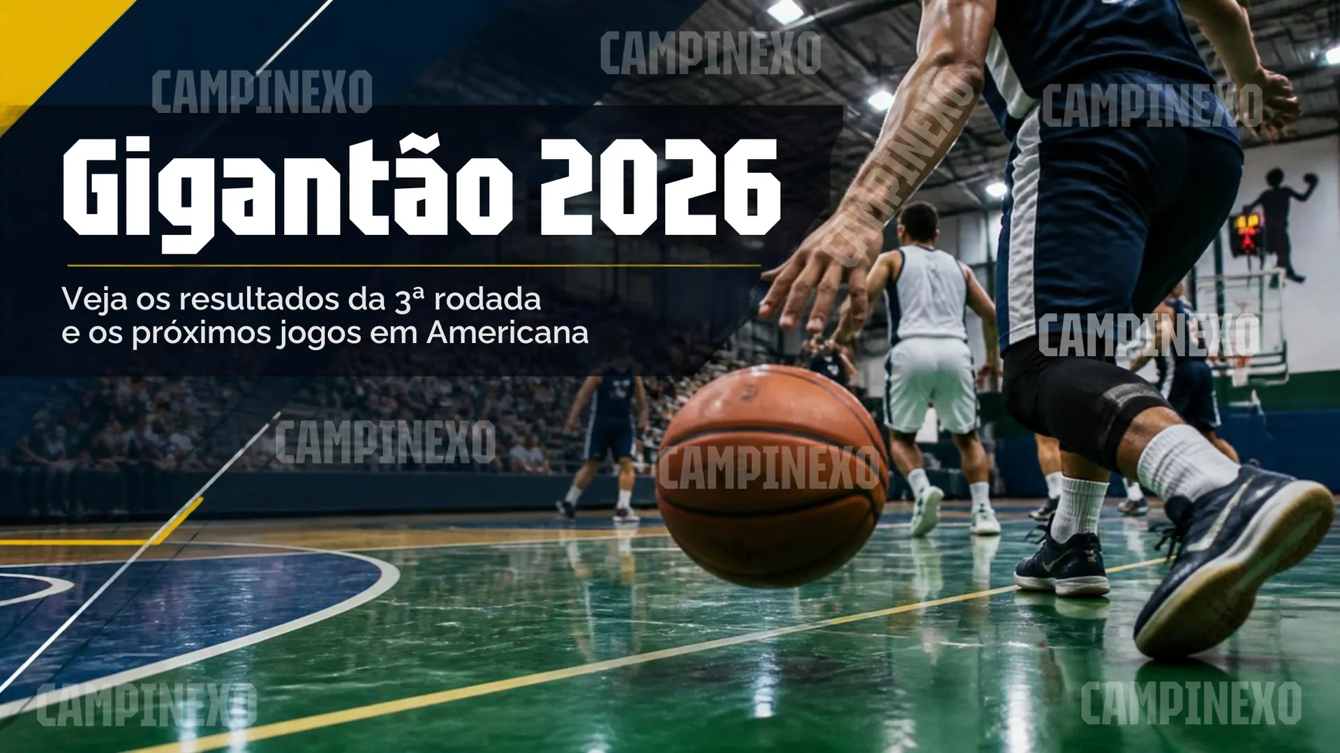 para a matéria sobre o Gigantão 2026 foi criada, com destaque para a 3ª rodada, Arte: Equipe Campinexo