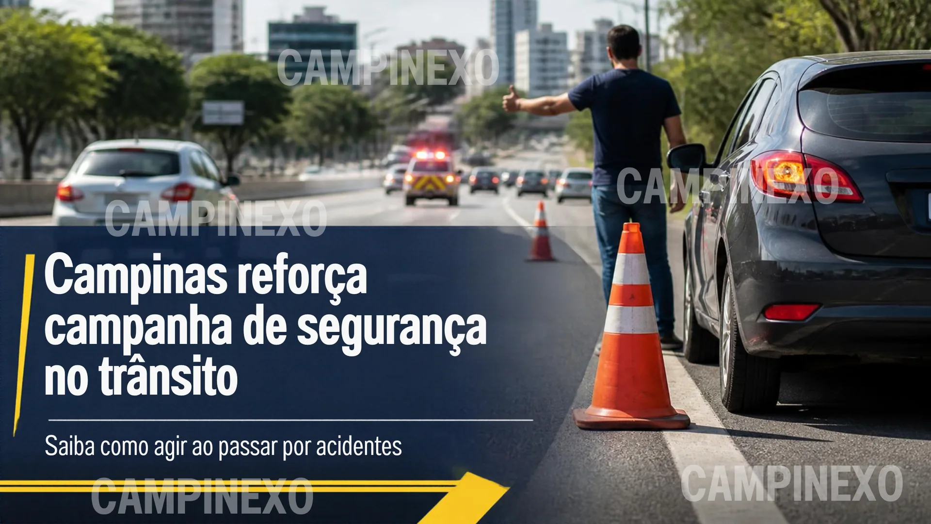 campanha de segurança no trânsito em Campinas. Arte: Equipe Campinexo