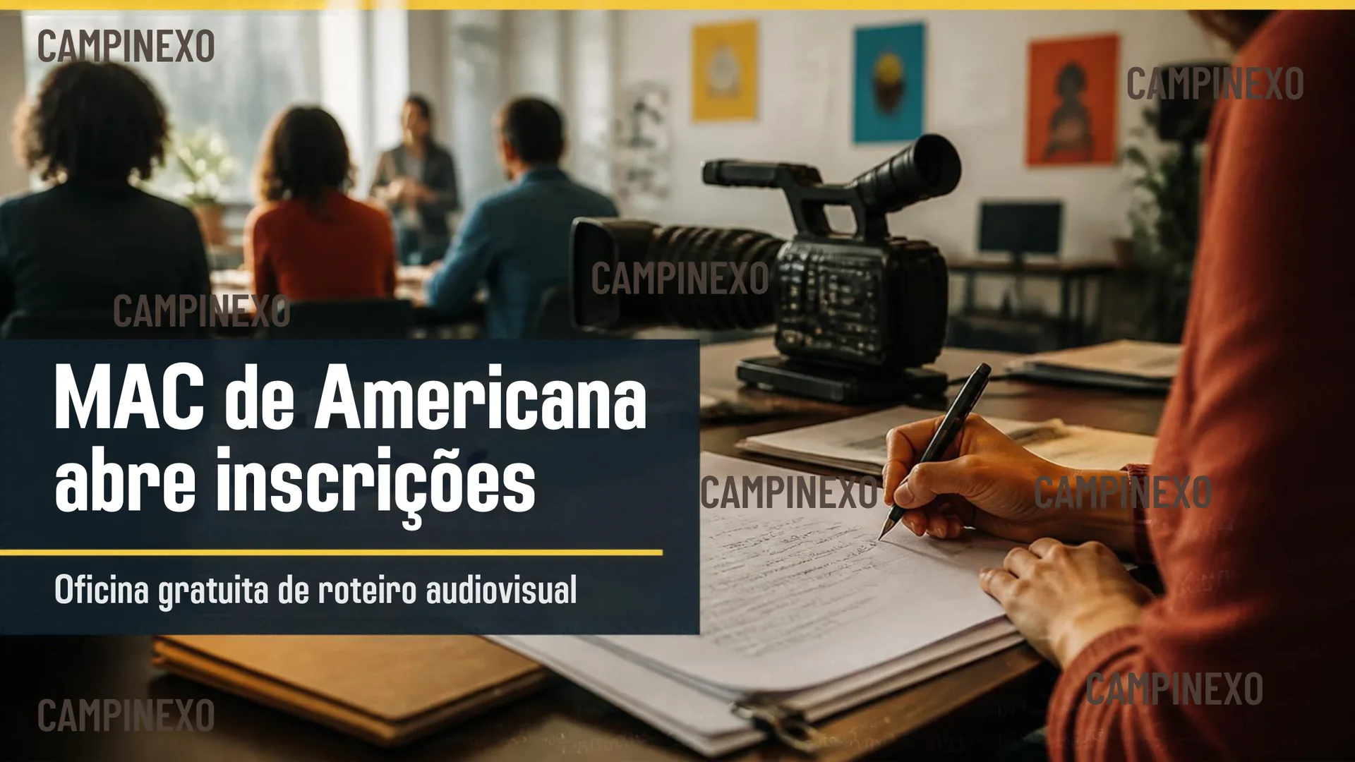 MAC de Americana abre inscrições para oficina gratuita de roteiro audiovisual